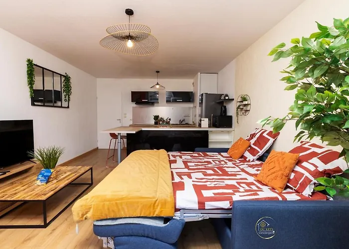 L'écrin Carcassonnais- Parking Gratuit- Terrasse Apartamento *